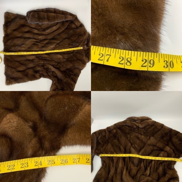 Manakas Frankfurt Germany Genuine Natural Mink brown Fur Coat Sz 44 US XL - Picture 8 of 17